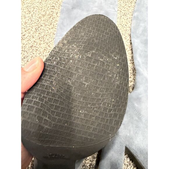 stuart weitzman highland suede over knee boots grey blue Size 6 EUC - Picture 4 of 7